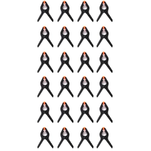 TopHomer 24 Pcs Nylon Spring Clamp 2 Inch Woodworking Clamp Clips for Backgroud Support, Photography Studio and Home Improvement Projects