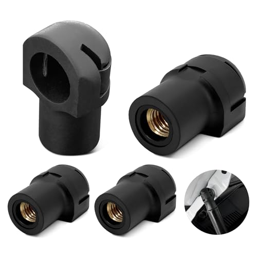 Embouts pour Vérin à Gaz M6 - Kit 4 Pièces Embout Filetage M6 pour Tête à Bille 10.5mm, Adaptateur pour Coffre Voiture, Capot Moteur, Fenêtres...