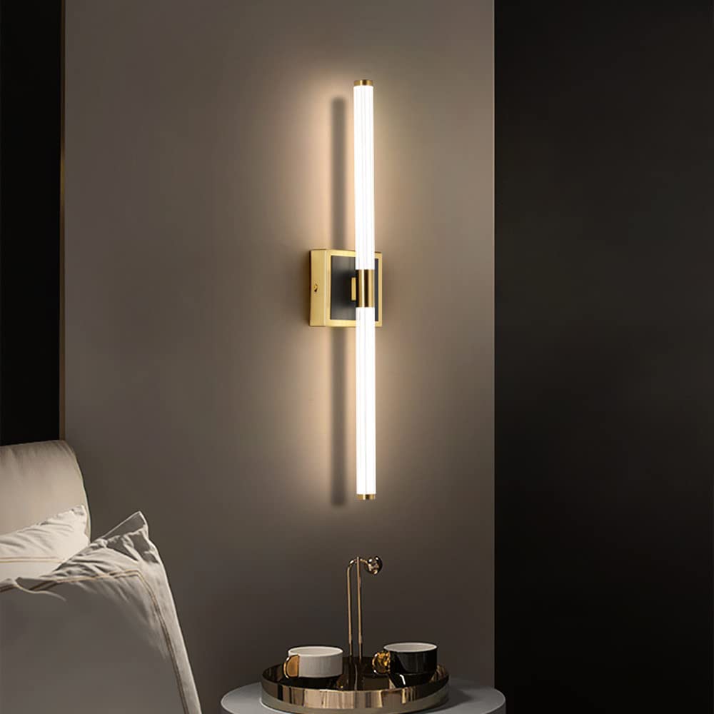 Jadssox Lampe de Miroir de courtoisie LED linéaire pour Salle de Bain, 10 W Miroir Avant luminaires Lampes de Maquillage, Bain Miroir Avant lumières linéaire vanité Applique Murale sur Miroir
