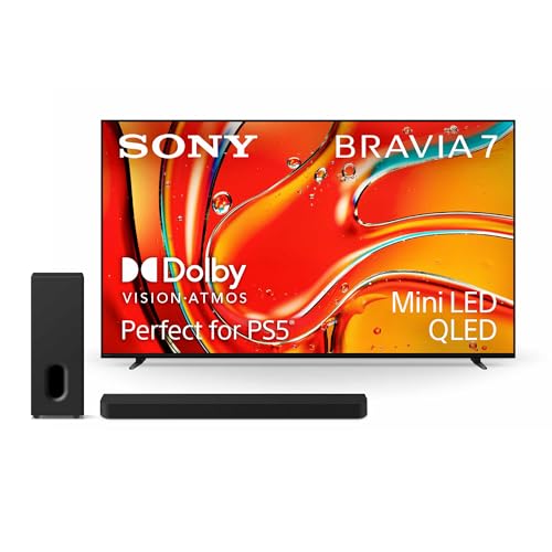 Image of Sony BRAVIA 7 75-Inch 4K Mini LED QLED Smart TV (K-75XR70) with BRAVIA Theater Bar 7 9-Speaker Soundbar and Included BRAVIA Theater Sub 7 Wireless Subwoofer (HT-AP710) Bundle