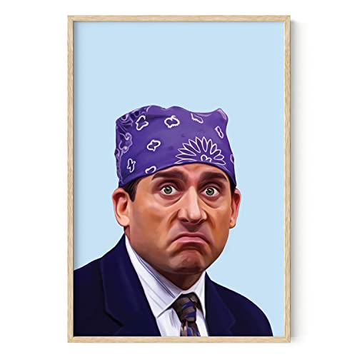 HAUS AND HUES Michael Scott Poster, The Office TV Show Gifts, Meme, The Office Decor, Michael Scott Merch, Bathroom Decor (Framed Beige, 24x36)