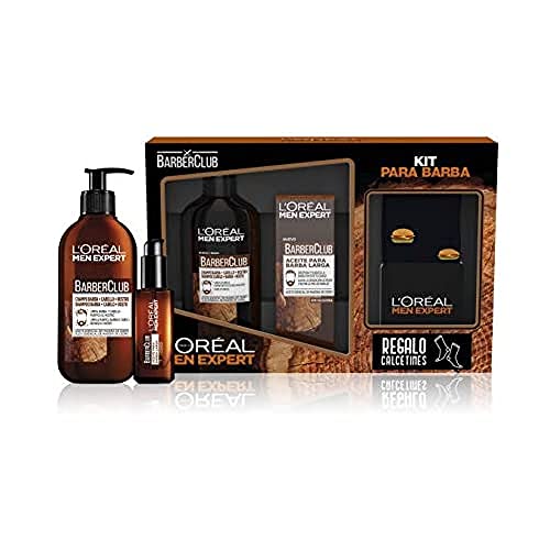 L'Oreal Paris Men Expert Pack Cuidado de la Barba, Incluye Champú 3 en 1 para...