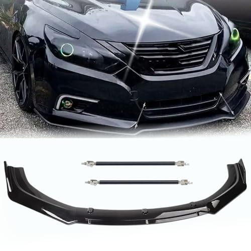 TOPLISTING Front Bumper Lip Splitter Spoiler Diffuser Kit Fit for 2013 2014 2015 2016 2017 2018 Nissan Altima，Gloss Black