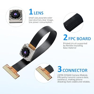 2 PCS OV5640 Camera Module,120Autofocus Lens 5 Megapixel Lens for ESP32,STM32,Single Board Computer