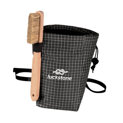 Bolsa de magnesio para equipo de escalada negra con soporte portátil ajustable 7