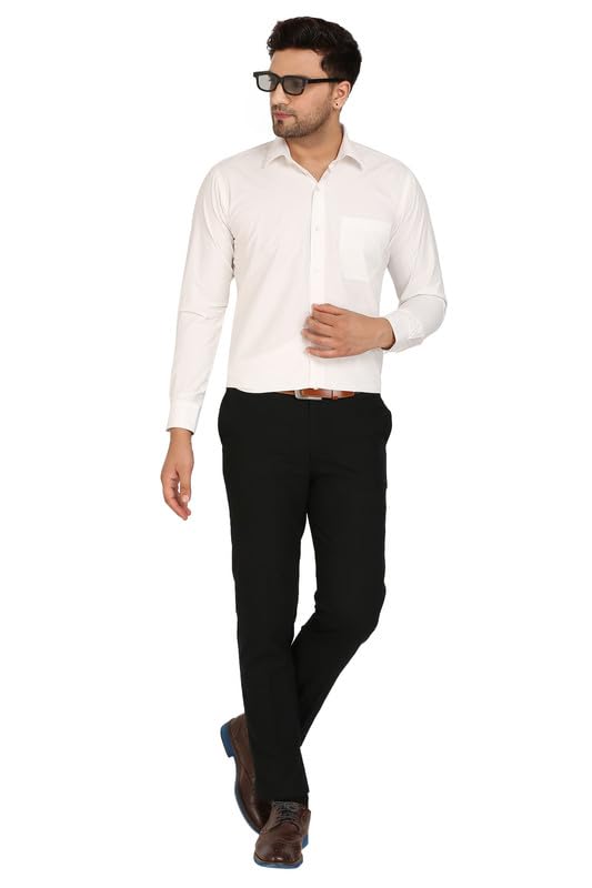 Image of 7-DAYS Men's Premium Formal Shirt - Cotton Rich, Regular Fit, Full Sleeve, Wrinkle-Resistant, with Pocket, Durable & Easy Care - Perfect for Office Wear & Under Suits