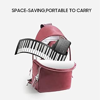 Btuty Piano numérique à 49 touches flexible avec haut-parleur intégré, 16 tonalités, 6 démonstrations, prend en charge l’enregistrement, prise casque de sustain silencieuse, roulée à la main, clavier - Les Beatles, Paul McCartney, John Lennon, RIngo Starr, George Harrison Btuty Piano numérique à 49 touches flexible avec haut-parleur intégré, 16 tonalités, 6 démonstrations, prend en charge l'enregistrement, prise casque de sustain silencieuse, roulée à la main, clavier – Image 6