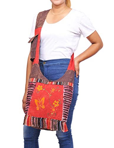 Image of THE COLLECTION ROYAL Hobo Crossbody Bags for Women, Boho Purse, Boho Bag | Hippie Bag, Indie Tote Bag, Cloth Purse for Women