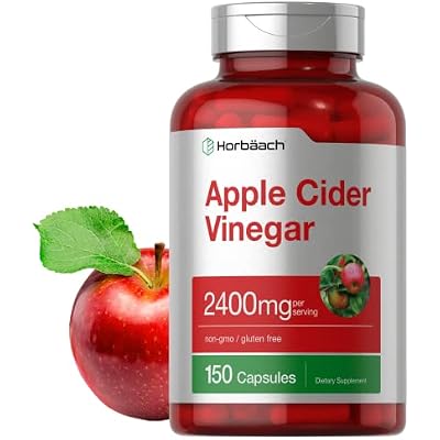 Horbaach Apple Cider Vinegar Capsules | 2400mg | 150 Count | Non-GMO, Gluten Free Supplement