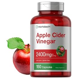 Horbäach Apple Cider Vinegar Capsules | 2400mg | 150 Count | Non-GMO, Gluten Free Supplement