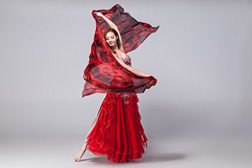 Women's 100% Silk Belly Dance Veils and Scarf Colors 98.4 * 43.3inch4