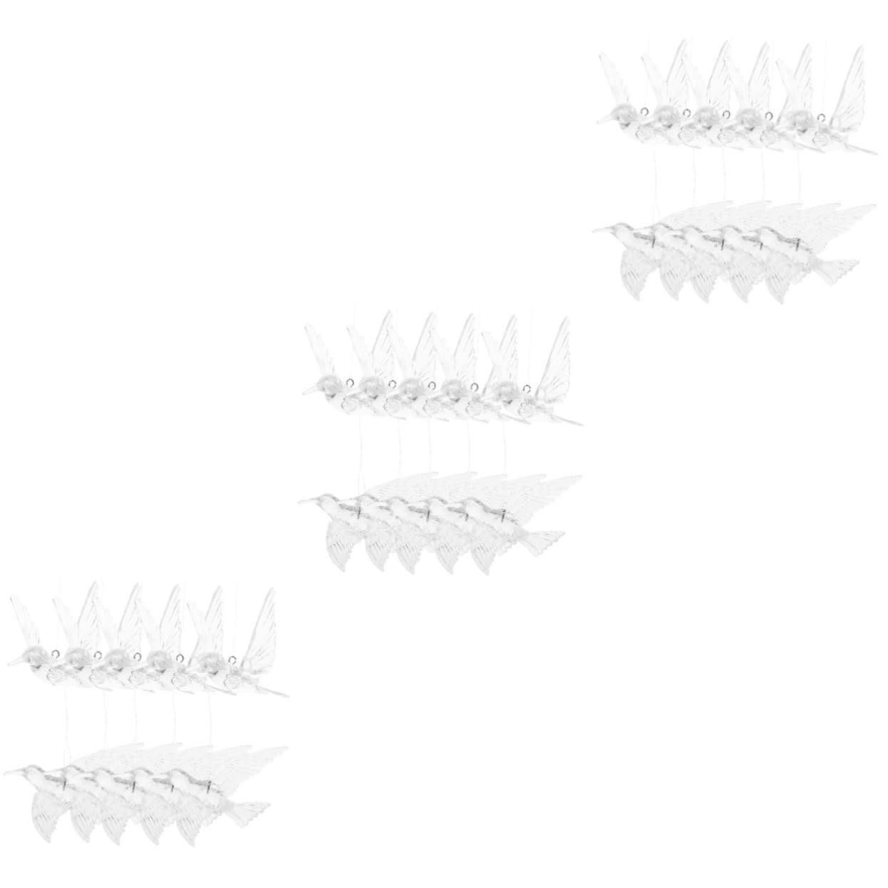 Gatuida 3 Sätze DIY Transparenter Vogel Kristall Hochzeit Deckenhänger Ornamente Zum Basteln Dekorationen Ornamente Für Weihnachtsbaum Hochzeitsdeko 10 Stück * 3