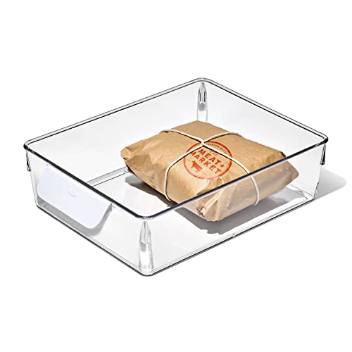 Image of OXO Good Grips Fridge Organization Bin 8 in x 10 in - for Deli Meats, Cheeses, Loose Fruits and More