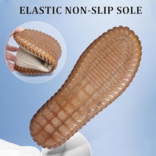 Men's Genuine Leather Loafer Shoes Slip on Soft Walking Shoes Perforated Driving Shoes, Lightweight and Breathable3