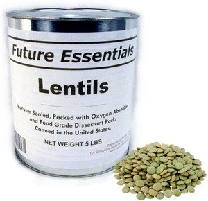 Amazon Com 1 Can Of Future Essentials Lentils Dried 10 Can 5 Lbs Net Weight Camping Freeze Dried Food Grocery Gourmet Food