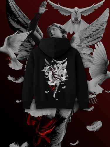 Image of Mens Printed Hoodie for Men Premium Casual Sweatshirt Man, Branded and Comfort Stylish Hoodies for Men Regular Fit Stylish Wear