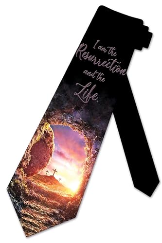 Three Rooker Religious Easter Ties Mens Cross Necktie Jesus Resurrection Tie