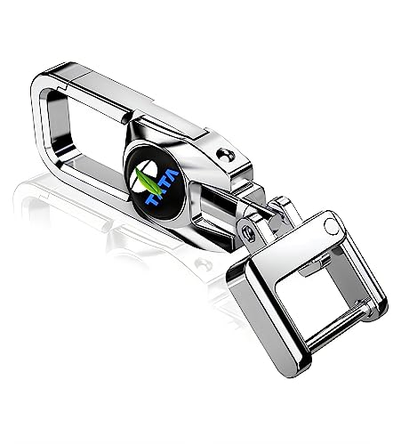 Greenworld™ Silver Color Fob Key Heavy Duty Replacement Logo Keychain Compatible With Nexon/Harrior/Punch/Tiago/Tigor/Altros/Safari/AND all Model Car