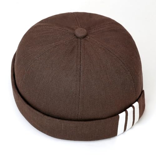 Image of Dome Brimless Hats for Women Men Beanie Docker Cap Sailor Skull Cap