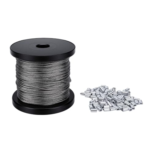 Cuerda de alambre de acero inoxidable con manguitos de aluminio para colgar cargas
