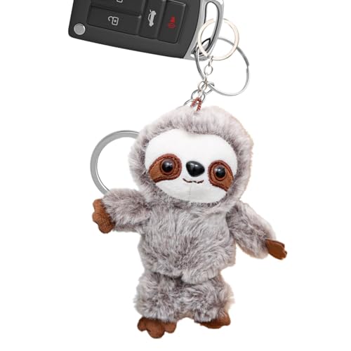 Joberio Juguete de peluche para muñeca de perezoso de peluche, colgantes con llavero de perezoso de peluche | Lindo colgante de bolso con colgante para muñeca de perezoso Animales de peluche |