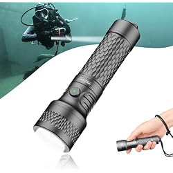 ORCATORCH ORCA7 3000 Lumens Dive Light, 125g Compact Palm-Sized, Gray | Ultra-Bright, 3 Modes (High/Medium/SOS), 6-Degree Beam Angle, IP68 Waterproof, for Night Diving & Cave Diving