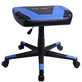 GTRACING Gaming Ottoman Footstool Chair Height Adjustable Footrest Spare Seat PU Leather (Blue)