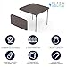 Flash Furniture Dunham 2.83' Square Plastic Folding Event Table with Carrying Handle, Bi-Fold Banquet Table for Indoor/Outdoor Events, Dark Gray