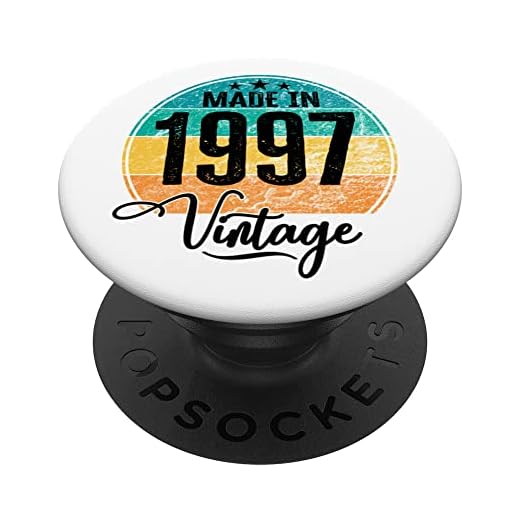 Birthday Vintage Año de nacimiento 1997 Cumpleaños bday PopSockets PopGrip Intercambiable