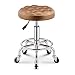 WANGFENG Holzhocker Runder Verstellbarer Drehbarer Hydraulischer Gaslifthocker Friseur ManiküRe Tattoo Beauty Massage Spa (Schwarz)