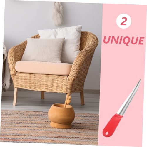 Kit para tejer ratán HAPINARY y reparar muebles de exterior con palanca de acero inoxidable y plástico 3