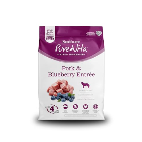 NutriSource Pure Vita Grain Free Pork & Blueberry Dog Food 4LB