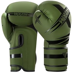 WYOX Boxing Gloves, Pro Boxing Training, Sparring, Maya Hide Leather, Muay Thai, MMA, Kickboxing Gloves for Men Women Adults, Ventilated Palm, Multi-Layered Padding, Heavy Punching Bag Workout