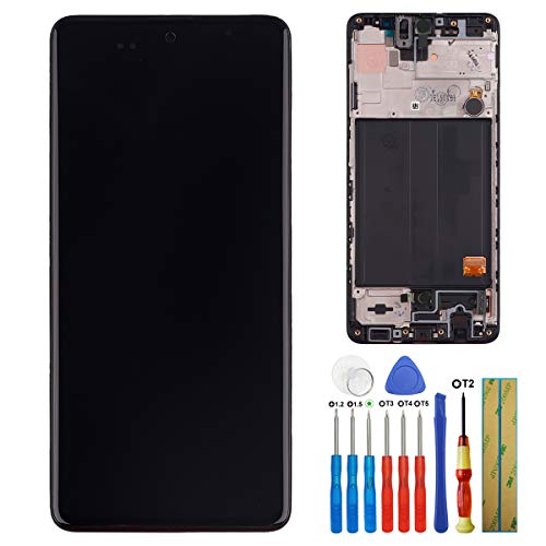 Authentic Crazy Deals Super AMOLED Compatible with Samsung Galaxy A51 SM-A515F 6.5 Inch LCD Touch Screen Display Digitizer Assembly with Tools
