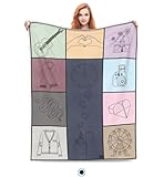 EASKBC Singer Flannel Blanket Album Throw Blanket Lightweight Air-Conditioning Blanket Warm Travel Blanket (40''x50''), White