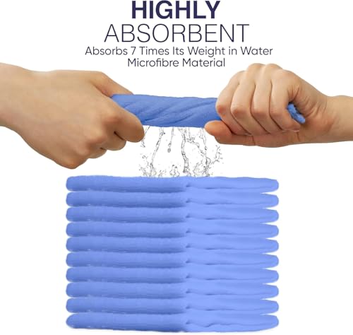 Paños De Microfibra Similar a Exel Mágico Limpieza prendas. Químico Sin limpieza. Grande Súper Suave Premium Fibra, Tela Lavable Duster para coche, Motocicleta, Doméstico Appliances, Uso Industrial - Azul, 40 x 40 cm - imagen 2