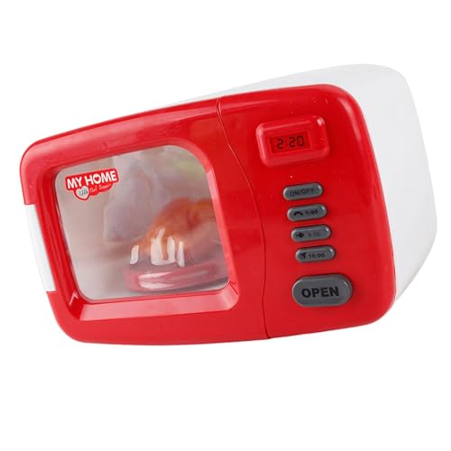 KIOALXZ Mini Horno microondas de Juguete de simulación. Juguete Educativo Que Proporciona una Atractiva Experiencia de Juego de rol de Cocina para niños.