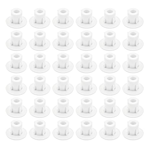 Image of 500 Pieces Plastic Hole Plugs Round Button - 3 /16 Inch Round Button Screw Caps for Nail, Screw & Partition Holes in Cabinets, Brackets & Shelves
