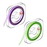 QEXUJOW Dentalschmirgelstreifen,Zwei Rollen Interdental-Schleifpapier, Körnung 30/50 Mikron (grün/lila), zur Tiefenreinigung der Zähne und zur Aufrechterhaltung der Mundhygiene.