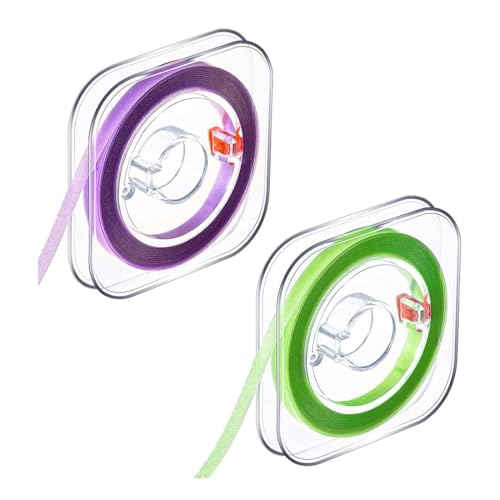 QEXUJOW Dentalschmirgelstreifen,Zwei Rollen Interdental-Schleifpapier, Körnung 30/50 Mikron (grün/lila), zur Tiefenreinigung der Zähne und zur Aufrechterhaltung der Mundhygiene.