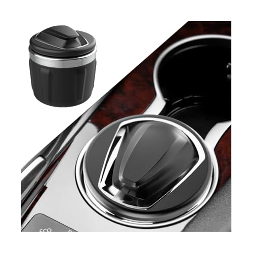 JNNJ Cenicero De Coche, Cenicero LED Portátil Para Coche, Cenicero Autoextinguible, Ceniceros Con Tapa Coche, Accesorios Decorativos Universales Para Automóviles Van Camping Al Aire Libre(Plata)