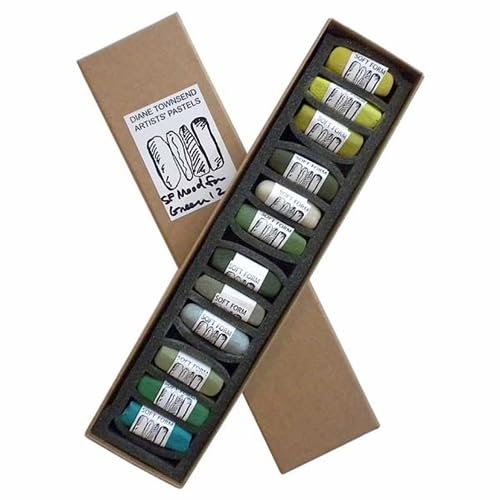 FineArtStore Diane Townsend Handmade Soft Pastel Sets -Mood for Green Set of 12 Pastels