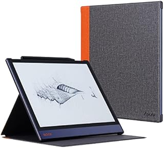 OLAIKE Folding Case for Onyx BOOX Note Air 10.3'' Paper Tablet, Auto Sleep/Wake, Durable Fabric Folio Cover with Foldable Stand.(ONLY Fit BOOX Note Air 10.3 inch ePaper),Orange+Grey