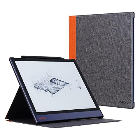OLAIKE Folding Case for Onyx BOOX Note Air 10.3'' Paper Tablet, Auto Sleep/Wake, Durable Fabric Folio Cover with Foldable Stand.(ONLY Fit BOOX Note Air 10.3 inch ePaper),Orange+Grey Cover