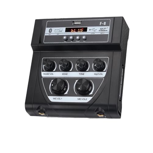 Écho stéréo double microphone avec le controleur DJ de table compact MF-8-Black - 2