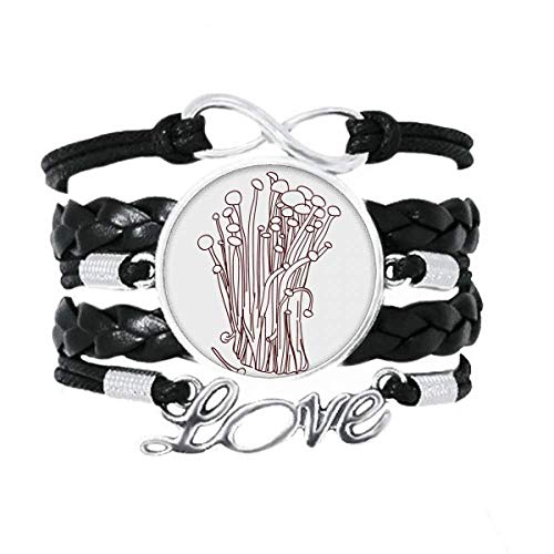 Bracelet en cuir torsadé flammulina ajustable pour en finir avec les bijoux fragiles