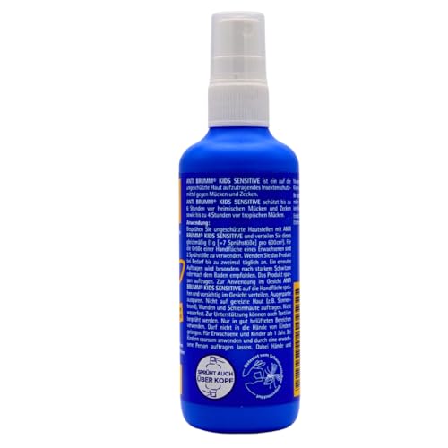 Anti Brumm Kids Sensitive 1x 150 ml I Schutz gegen Mücken und Zecken I Mückenspray I zu Hause, Reisen, Tropen I Icaridin I Kinder ab 1 Jahr I empfindliche Haut I Spar-Set plus Pharma Perle give-away