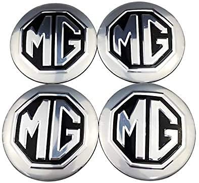 Foxbog 4pcs Wheel Center Hub Cap for MG ZS ZT 350 MG3 MG5 MG6 MG7 TF GS GT, With Car Logo Aluminum Alloy Dust Cover Wheel Cover Car Styling Accessories