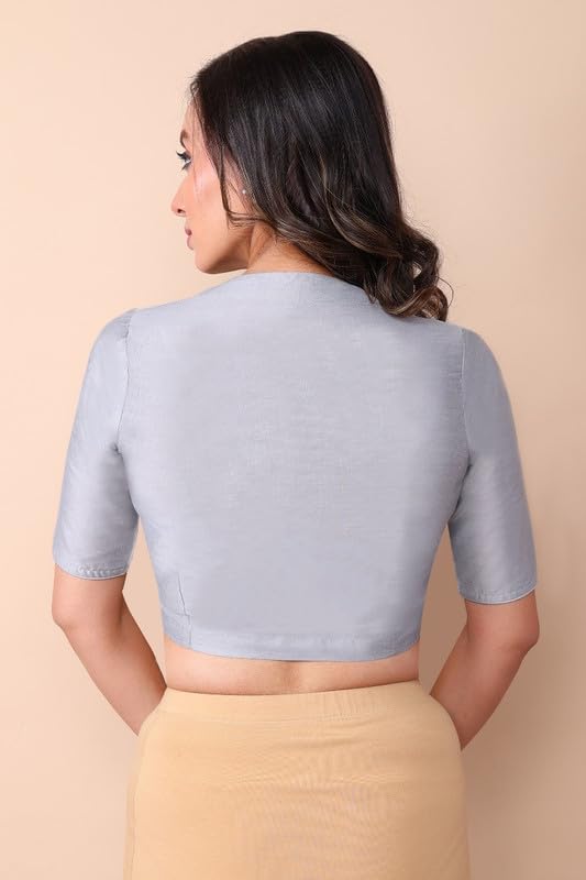 Image of RENE Cotton Tussar Blouse(T-005204@@P)