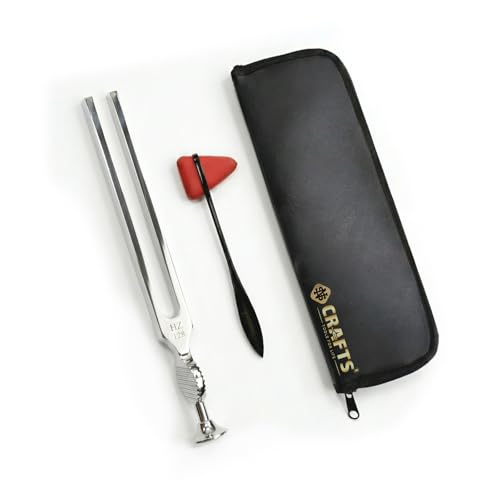 128Hz Medical Grade Tuning Fork Brushed Steel Healing Rinne Hearing Test Tool